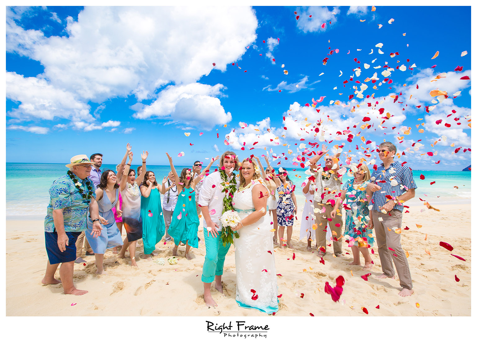 Hawaii Beach Wedding At Hale Pohaku Waimanalo By Right Frame Photography