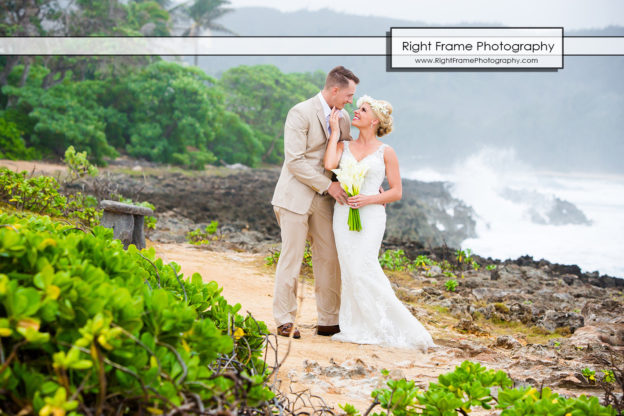 Turtle Bay Resort Hawaii Beach Wedding By Right Frame Photography