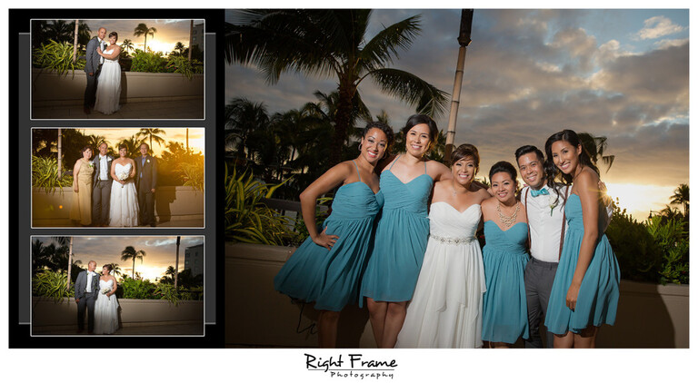 Sunset Wedding Reception at the Hyatt Regency Waikiki Beach Resort Photos Photographer Oahu