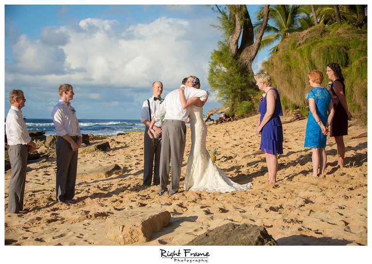 Papailoa Beach Wedding on North Shore Oahu Hawaii