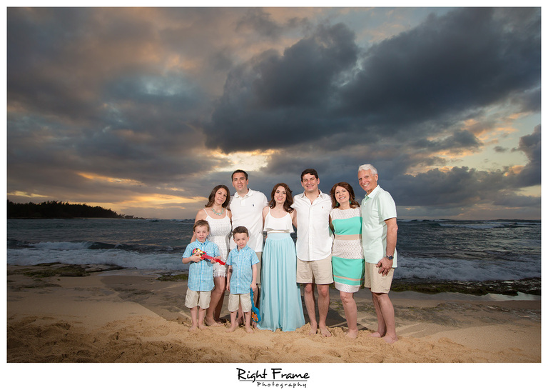 Sunset Family Portrait Turtle Bay Stables Beach