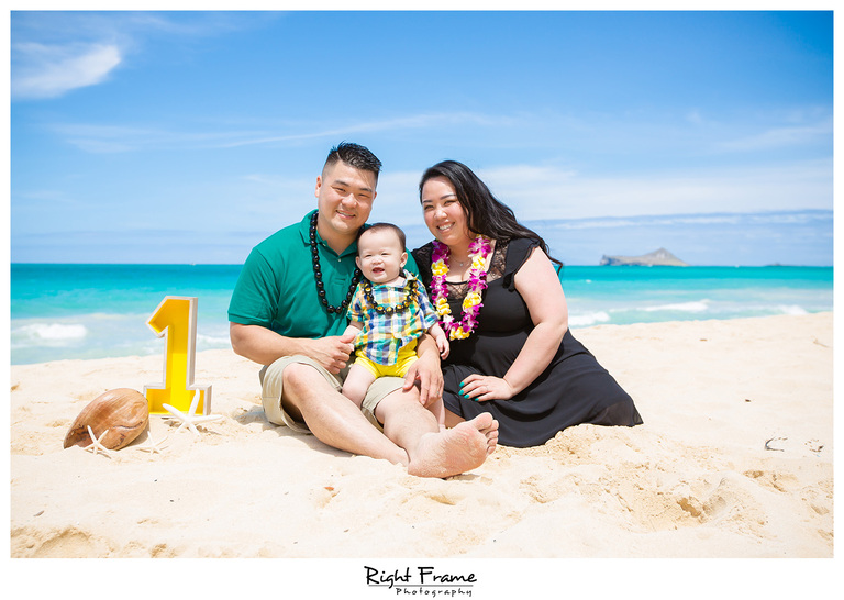 First Birthday Photography at Beach Oahu Hawaii