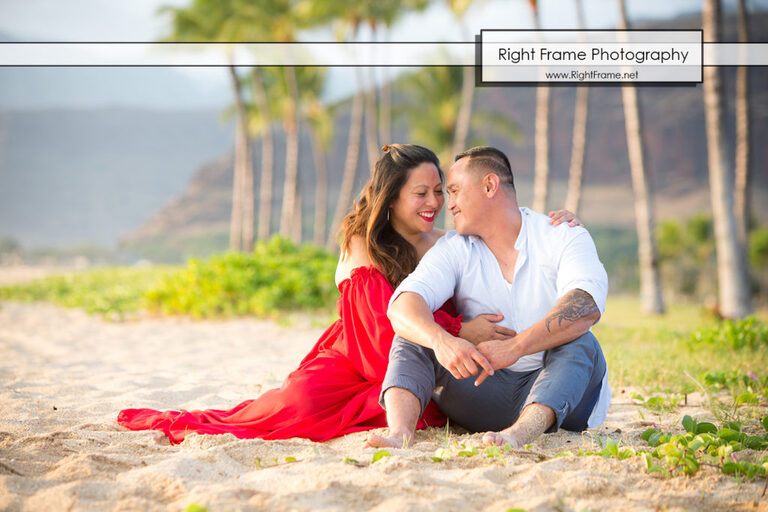 Sunset Maternity Pictures Hawaii Oahu