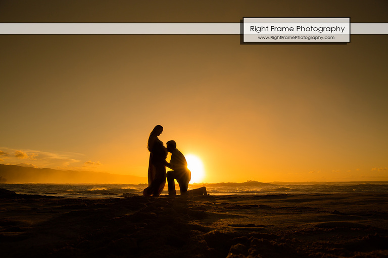 Sunset Maternity Photos Oahu Papailoa Beach