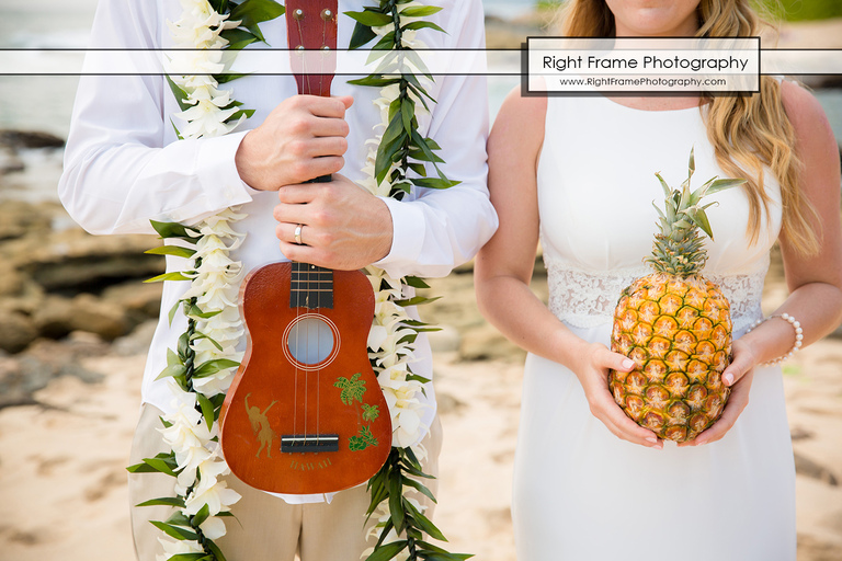 Sunset Wedding at Secret Beach Oahu Hawaii