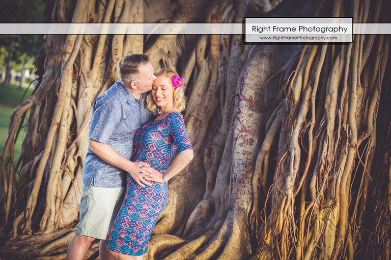Sunset Engagement Pictures on Waikiki Beach