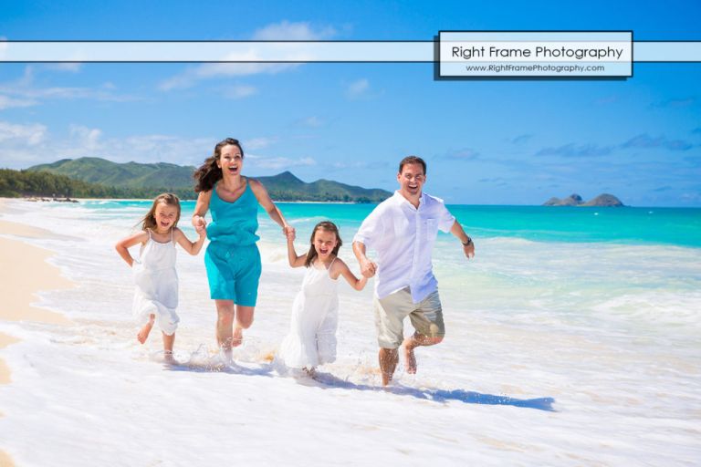 Oahu family photos at Waimanalo Beach