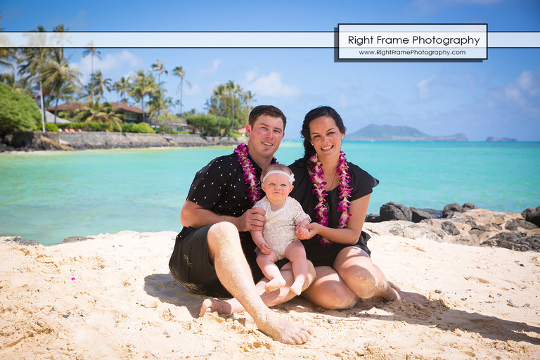 Family Portrait Session at Lanikai Beach Oahu