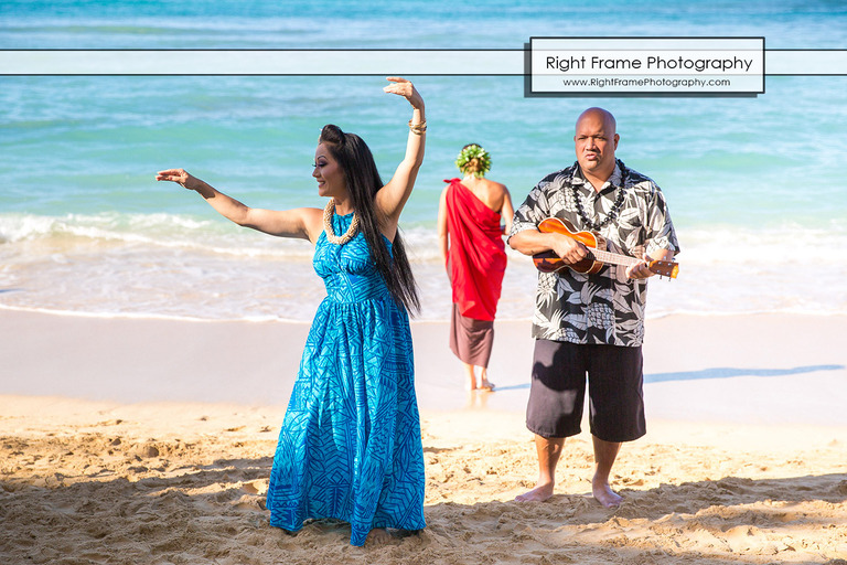 Vow renewal at Outrigger Reef Waikiki Beach Resort