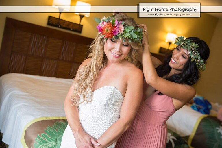 hale koa wedding getting ready haku flowers Waikiki Honolulu Hawaii