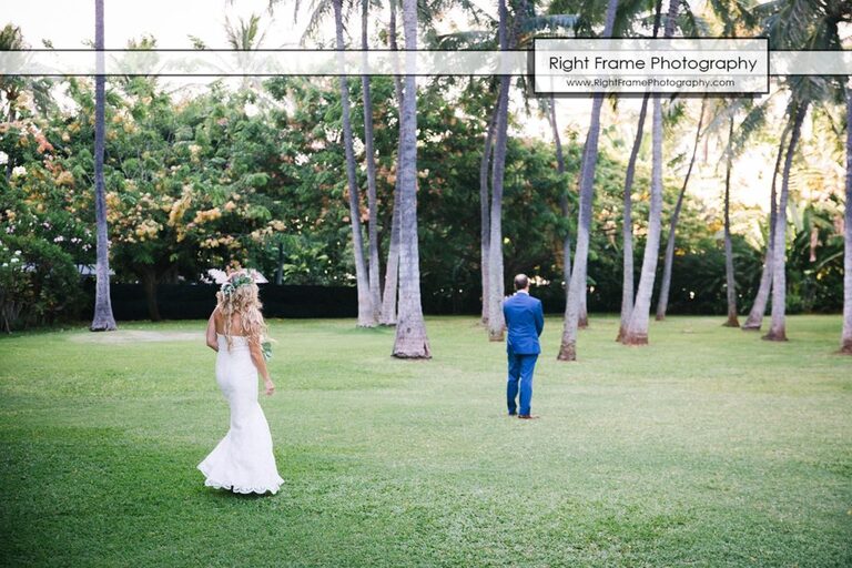 Hale Koa Wedding First Look Waikiki Honolulu