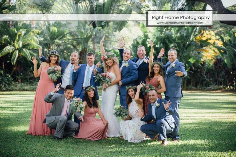 Hale Koa Hotel Garden Wedding Pictures Honolulu Hawaii Bridal Party