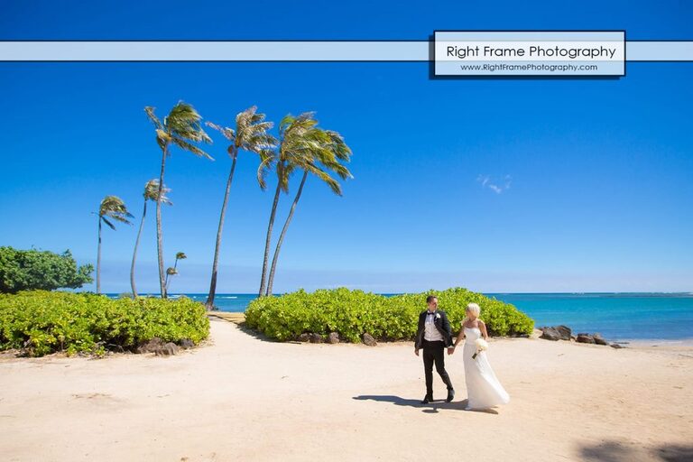 Small and Intimate Oahu Wedding at kahala beach Hawaii