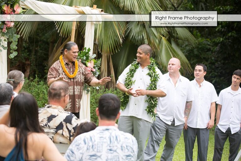 Hoomaluhia Botanical Garden Wedding Kaneohe Oahu Hawaii Reverend Elias Parker