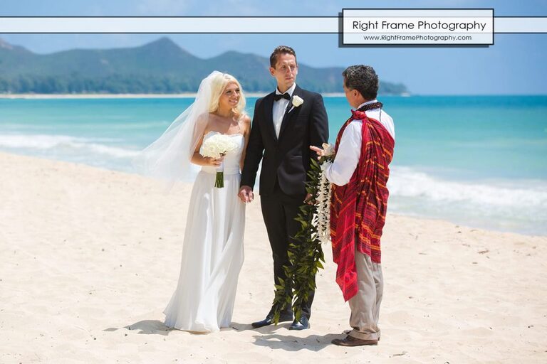 Small and Intimate Oahu Wedding at Waimanalo Bay Sherwood Forest Hawaii