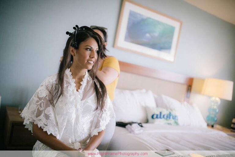 Turtle Bay Wedding Photos Oahu Hawaii Getting Ready