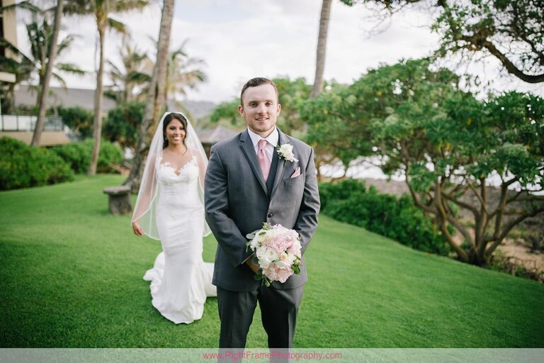 Turtle Bay Wedding Photos Oahu Hawaii Pavilion Couple Photo Session First Look