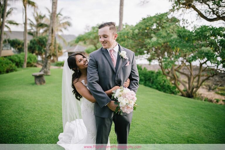 Turtle Bay Wedding Photos Oahu Hawaii Pavilion Couple Photo Session First Look