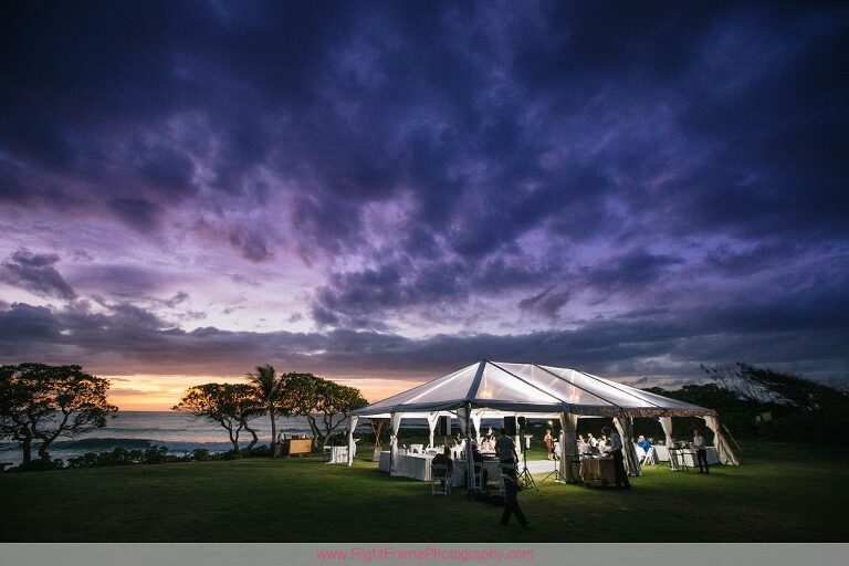 Turtle Bay Wedding Reception Photos Oahu Hawaii Sunset Tent Outdoor Venue