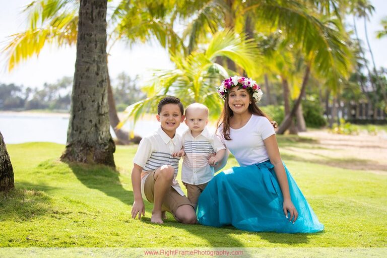 Oahu Family Photoshoot at Kahala Beach