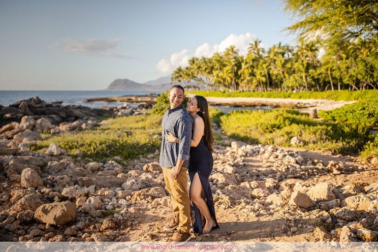 Hawaii Engagement Photoshoot at Secret Beach Ko Olina