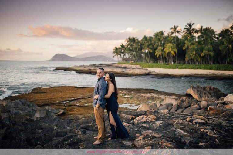 Hawaii Engagement Photoshoot at Secret Beach Ko Olina
