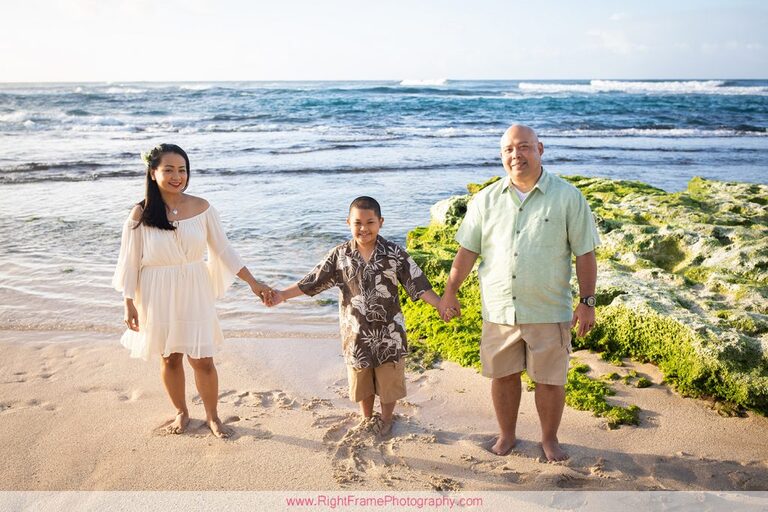 Hawaii Family Photoshoot Photos Pictures Photography Papailoa Beach North Shore
