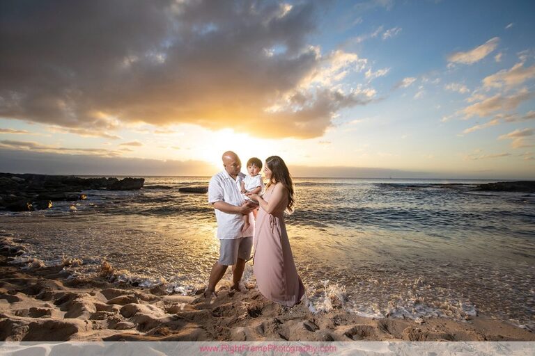 Family Photographers in Ko olina Hawaii Sunset