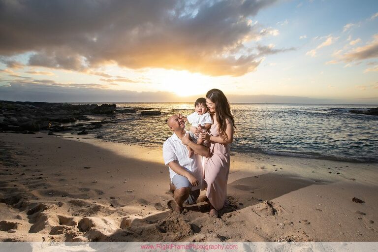 Family Photographers in Ko olina Hawaii Sunset