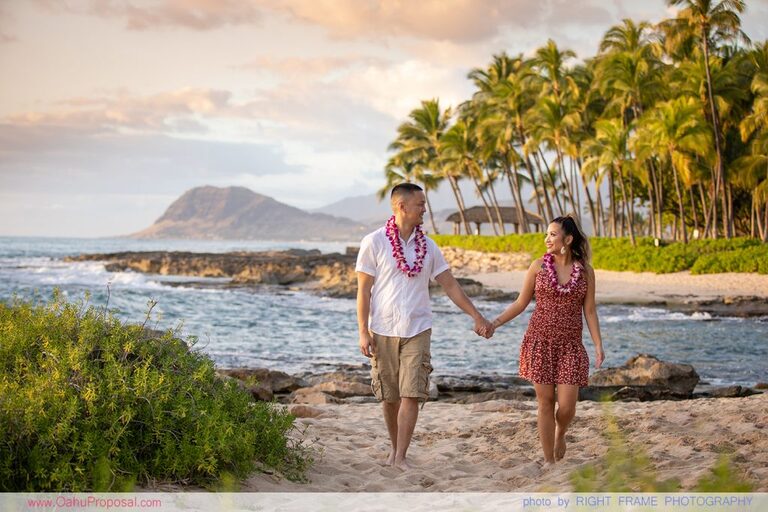 Oahu Surprise Proposal Hawaii Engagement Photographer