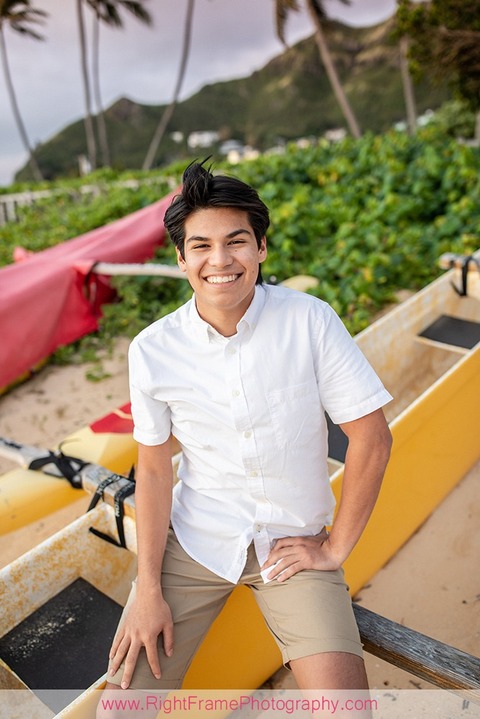 Hawaii Beach Canoe Senior Pictures