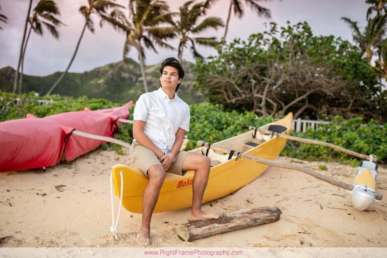 Hawaii Beach Canoe Senior Pictures