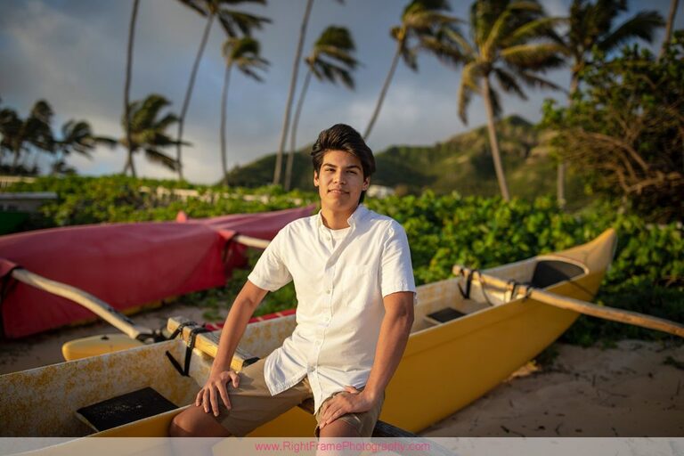 Senior Guy Portraits on Oahu // Sunrise Photoshoot at Lanikai Beach