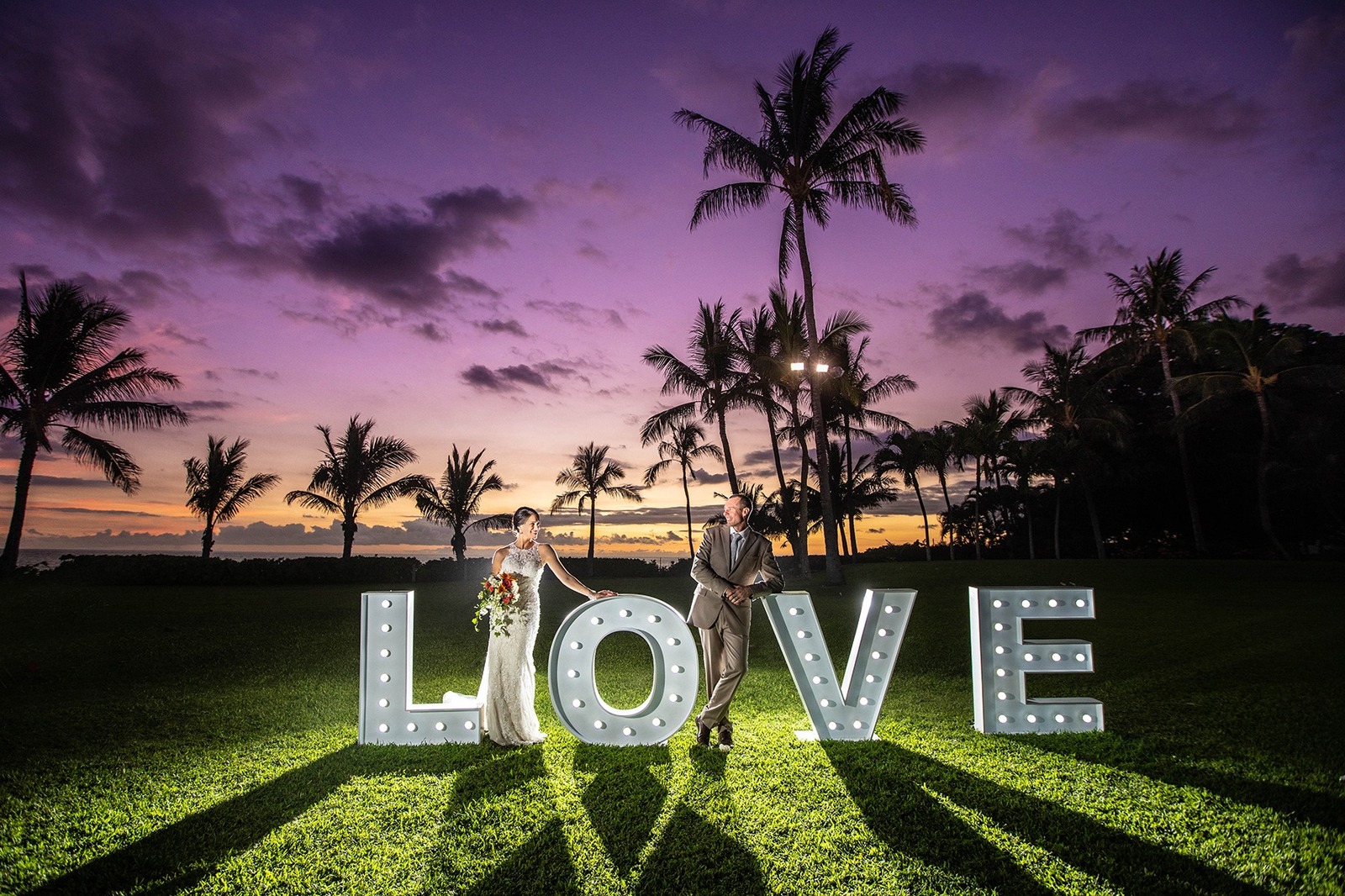 Love Letters Oahu Weddings Photographers Sunset Koolina Paradise Cove Luau Hawaii Ocean Garden