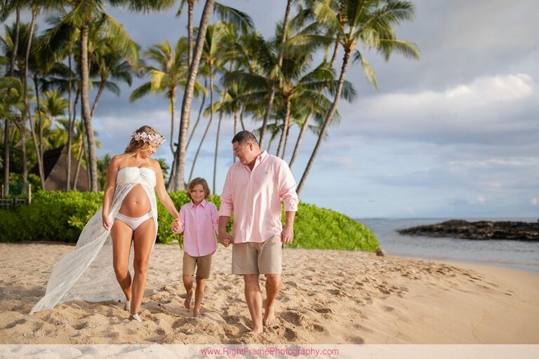 Koolina Maternity Photographer Sunset Pictures Paradise Cove Beach Oahu Family