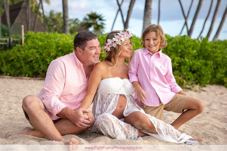 Koolina Maternity Photographer Sunset Pictures Paradise Cove Beach Oahu Family