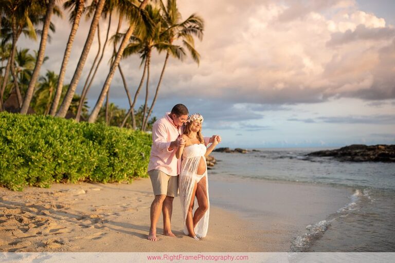 Koolina Maternity Photographer Sunset Pictures Paradise Cove Beach Oahu