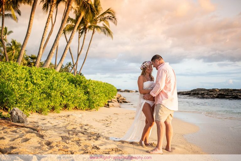 Koolina Maternity Photographer Sunset Pictures Paradise Cove Beach Oahu