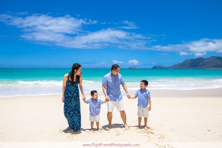 Hawaii Military Photographer family pictures at Bellows Beach Air Force Station  AFB Cabins